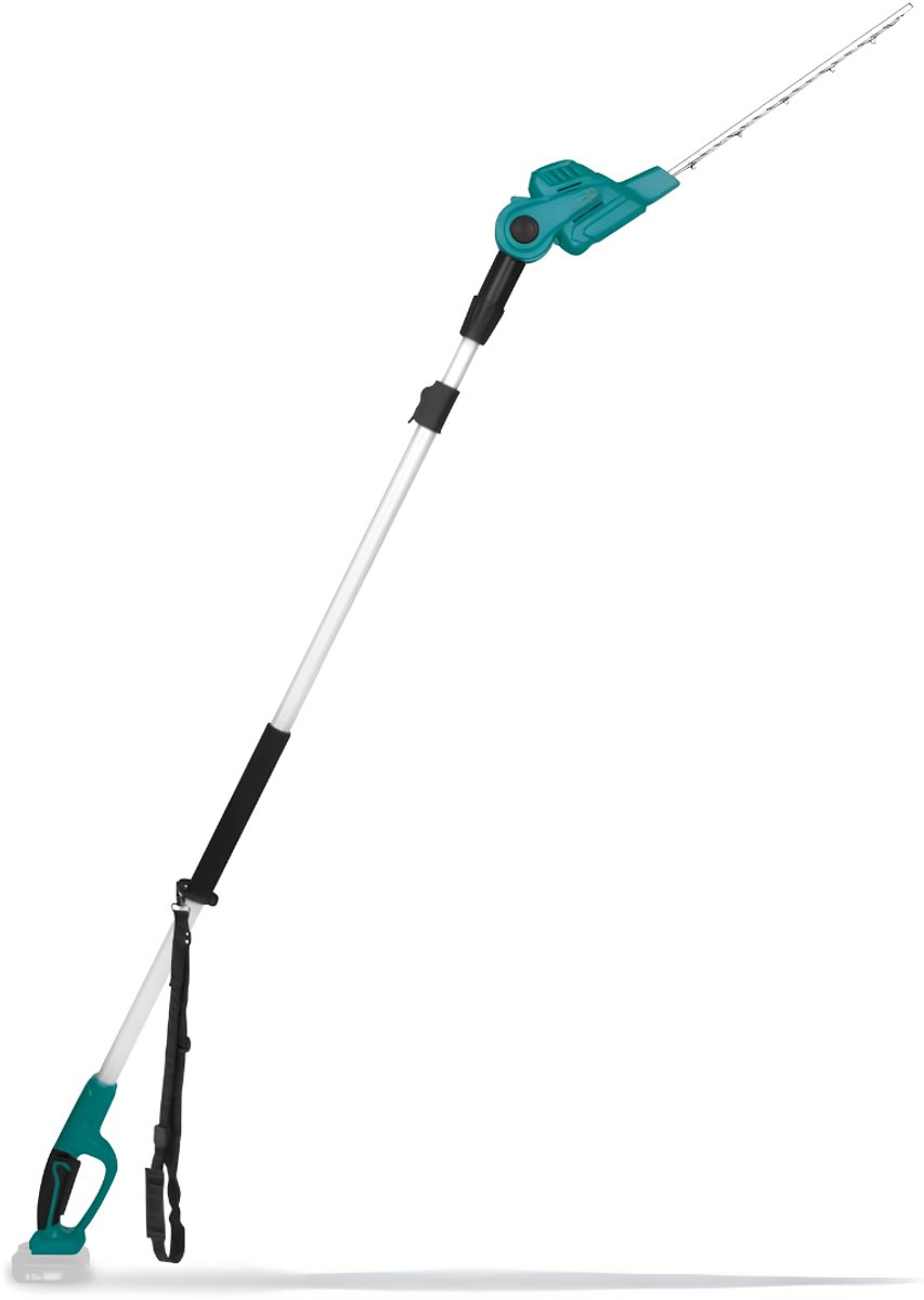 Lìon® Telescopische Heggenschaar - lektrische Telescopische Heggenschaar - Elektrische Heggenschaar - Zilver/Groen - 59cm x 7cm x 20cm