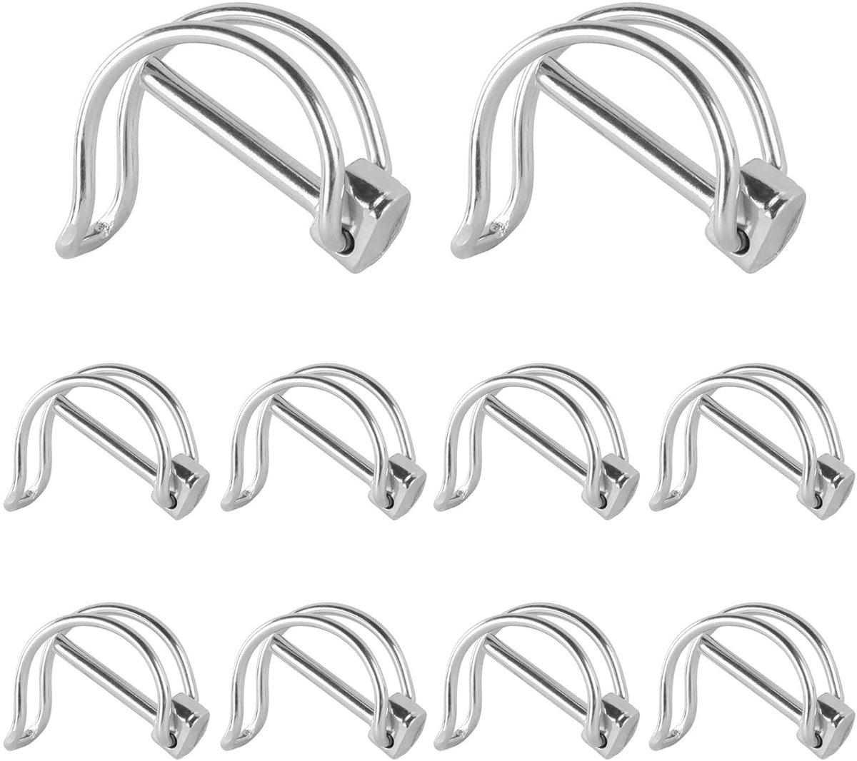 SnelShoppen - Pack van 10 Vouwsplinten met Slot 6 x 45 mm, Duurzame Galvaniseerde Splint Retainer Pin voor Tuin, Boerderij en Buitengebruik
