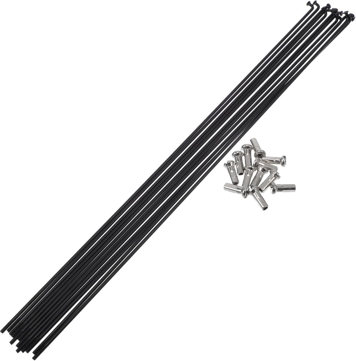 Spaken 14G 285mm Lengte Fiets Wiel Spaken 304 Rvs Zwart 1 Set