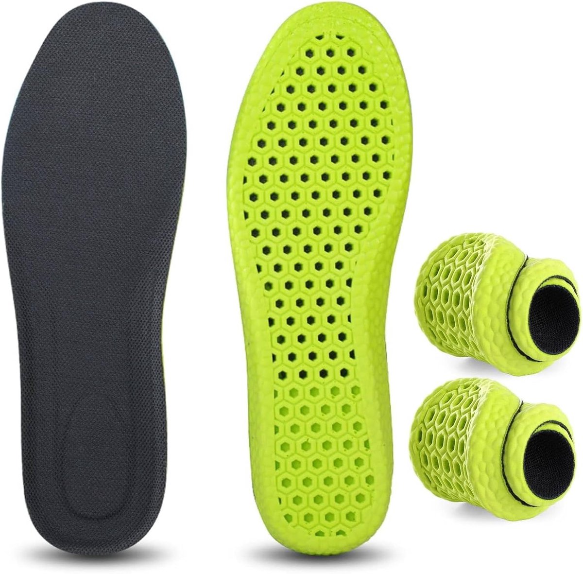 Comfort Shoe Inlegzolen voor Heren en Dames, 1 paar, Memory Foam Inlegzolen, Voetgeurpreventie, Ademende Vervangbare Inlegzolen, Orthopedische Hardloopinlegzolen (41-42)