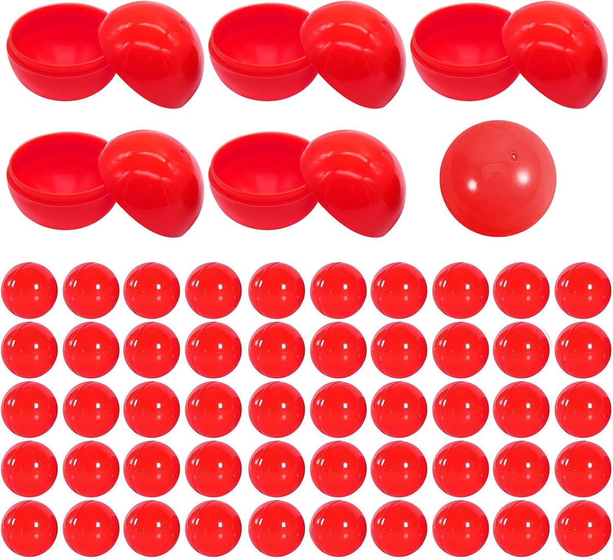 loterijballen, 3 cm, deelbare plastic ballen, kleine ballen om te vullen, voor feestgeschenken, feestspelletjes, 50 stuks