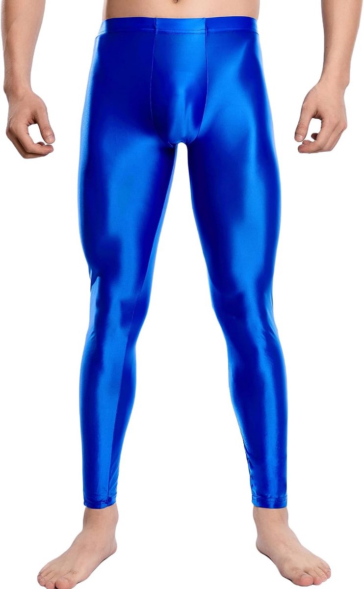 Herenlegging, glanzend, skinny, sportlegging, lichte doorzichtige panty, strakke hardloopbroek, zachte onderbroek, tights, stretch