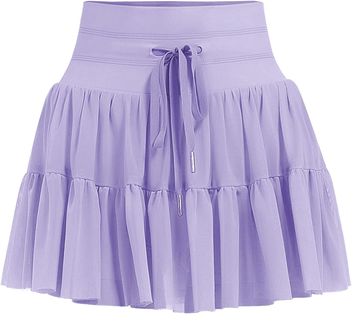 Rokken voor dames, met korte broek, zakken, hoge taille, ruches, atletische golfskorts, hardlooptraining, geplooide rokken