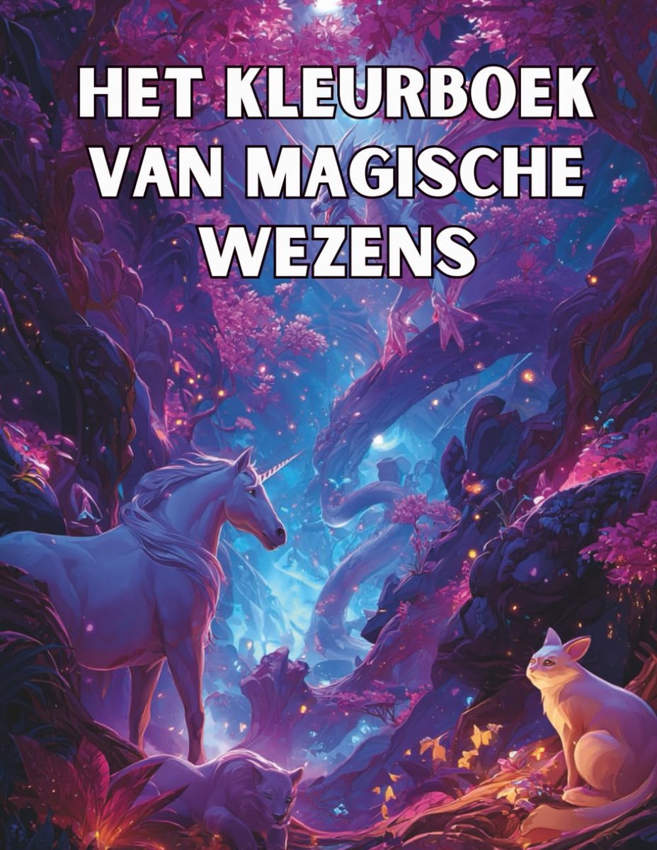 Kleurboek van Magische Wezens: 50 fantastische wezens om te ontdekken en in te kleuren in een betoverende wereld