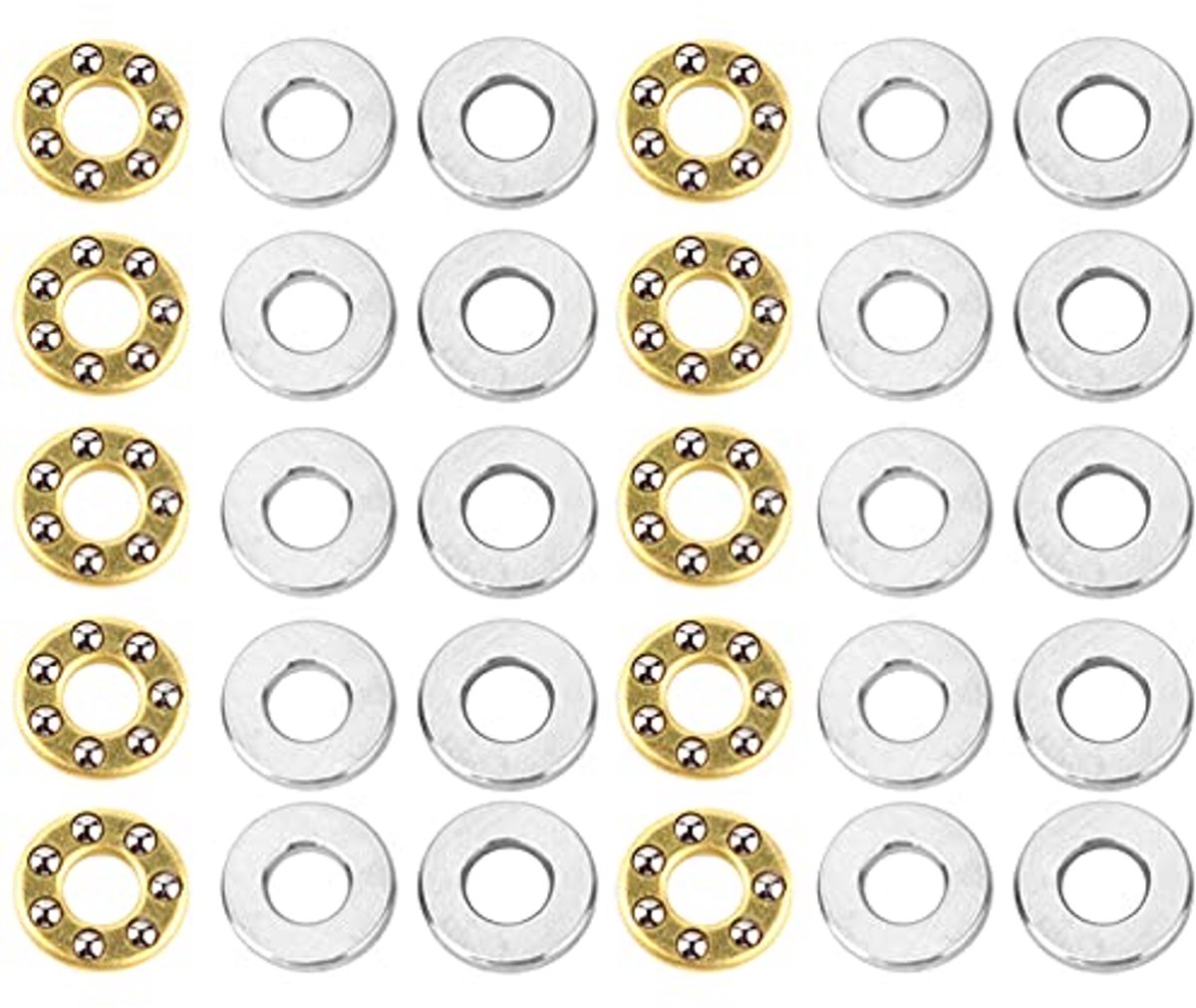 10st stuwkracht kogellagers hoge precisie hoge efficiëntie platte stalen lager set (f3-8m 3 * 8 * 3.5mm),Kussenbloklager