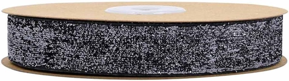 lint, 10 meter/rol, 20 mm, sierlint, eenzijdig fluweel, decoratielint, kleurrijk lint, glitter, sieradenband, breed, taftlint, cadeaulint voor knutselen, geschenken, verpakking,