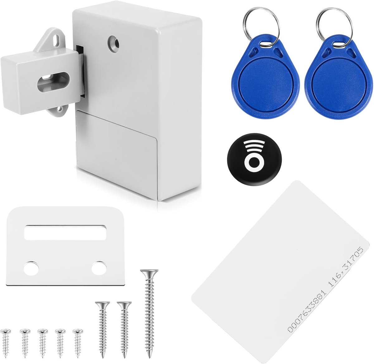 elektronisch kastslot DIY voor laden kast, gebruiksklaar en programmeerbaar (wit)