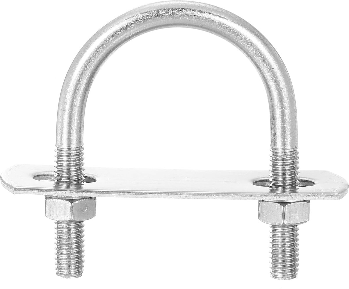 U-bouten, 8 sets 33 mm, binnenbreedte 53 mm, lengte M6 bouten met U-klem van roestvrij staal 304, met moeren en platen, voor bootaanhangers