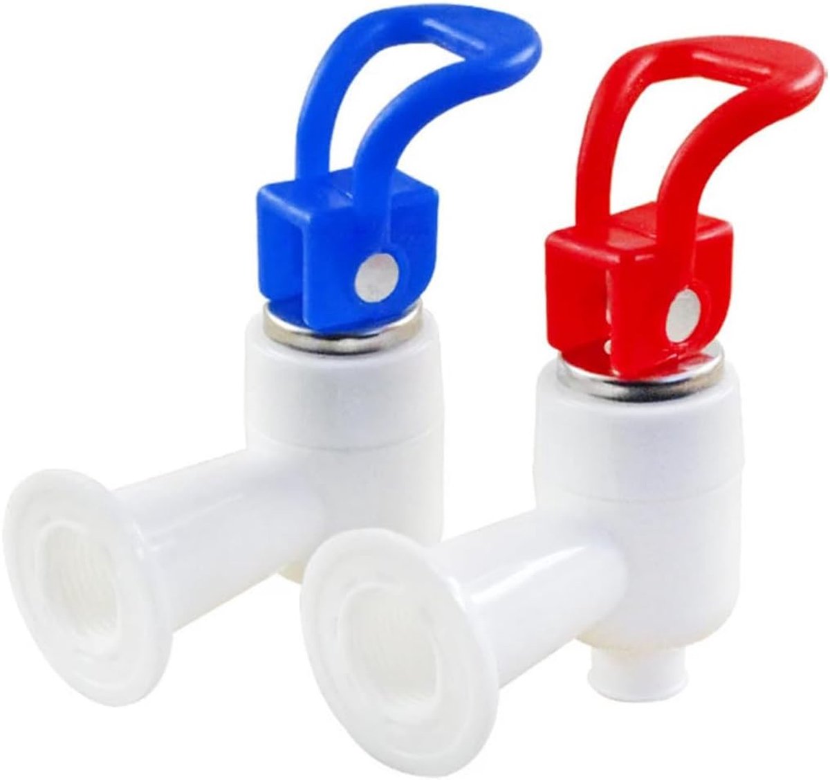 2 stuks waterkraan van kunststof, waterdispenser, kraan van kunststof, voor koelkast, drankdispenser, voor drankdispenser met kraan, Wit, A