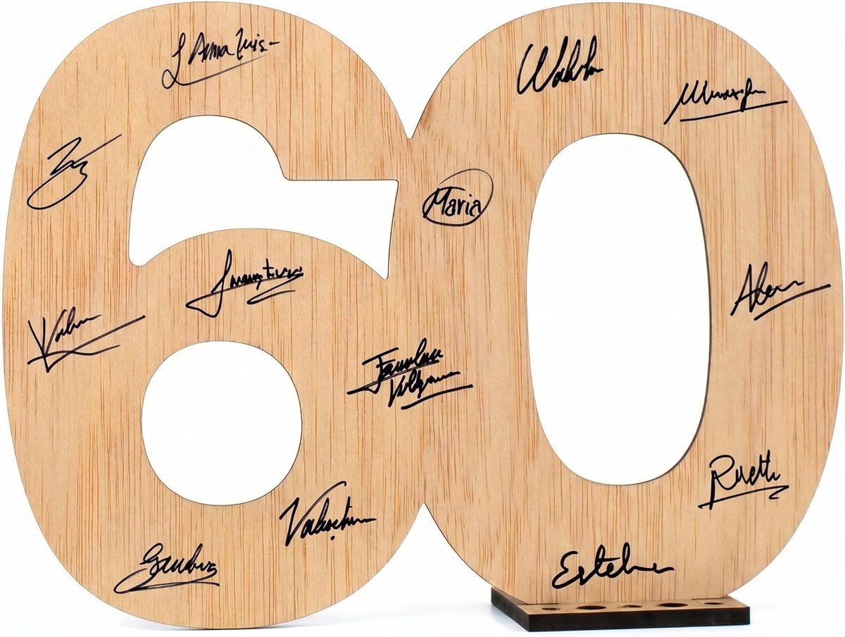 Felicitatiekaart 60e Verjaardag | Cadeau & Originele Decoratie | Wenskaart voor Man Vrouw 60 Jaar Gelukkige Verjaardag Vader Moeder Oma Opa (60)