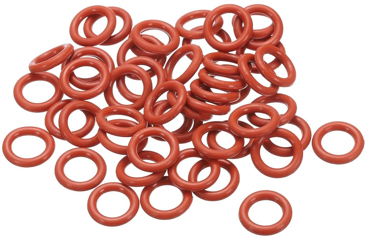 Siliconen O-ring 19 mm OD 13 mm ID, 3 mm breed, 100 stuks metrische VMQ-afdichting, vervanging voor de reparatie van sanitaire compressorventielen, rood