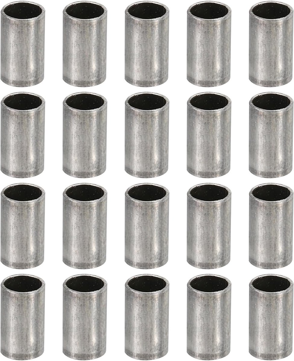 M5 Stalen afstandhouders, 40 stuks metalen afstandhouders staal 5 mm ID x 6 mm OD x 10 mm L koolstofstaal afstandhouder schroef afstandhouder ronde voor 1/5 "of M5 schroefbouten