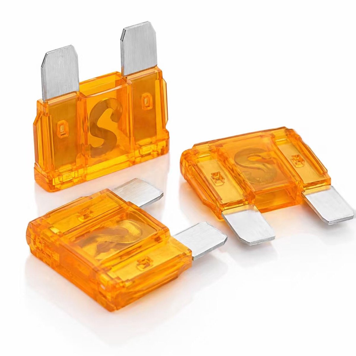 3x40 AMP Maxi lemmetzekering zekeringen oranje 40A auto bestelwagen fiets grote zekering