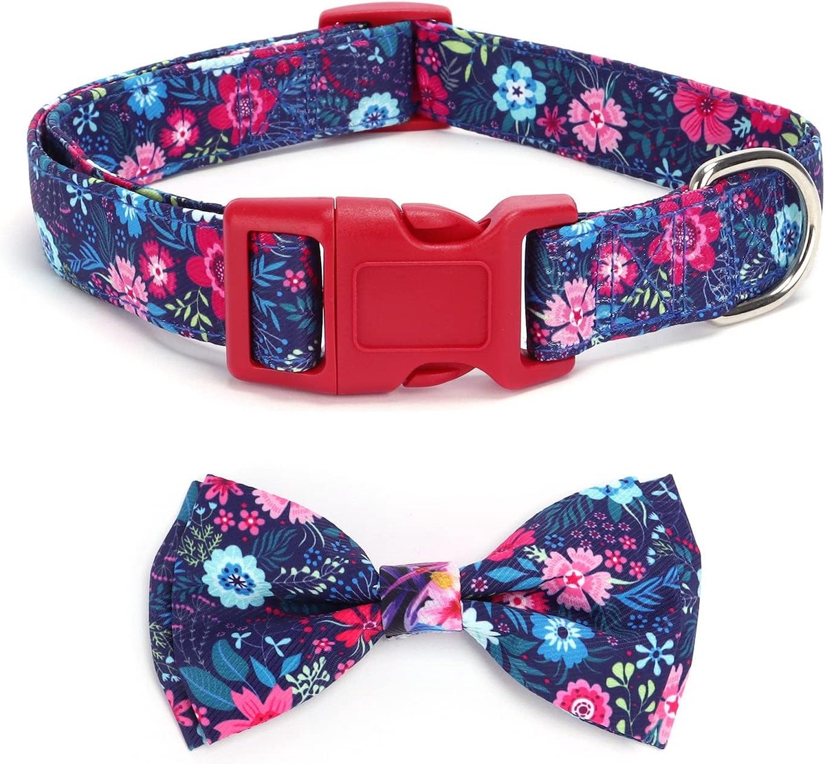 comfortabele vlinderdas hondenhalsband, afneembare en verstelbare vlinderdaskraag, voor meisjes, vrouwen, kleine middelgrote grote honden (M, rood)