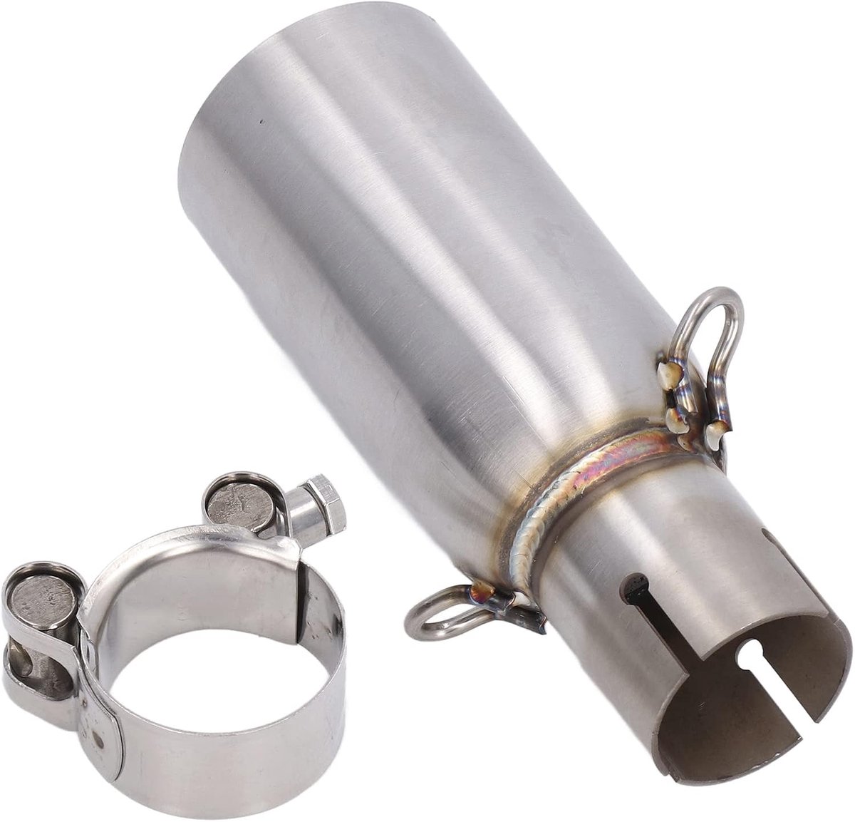 Rvs Motorfiets Uitlaat Mid Pijp Slip Op Connector Mid Pijp Vervanging Voor BEVERLY 125 300 MP3 125 250 300 LT X10 125