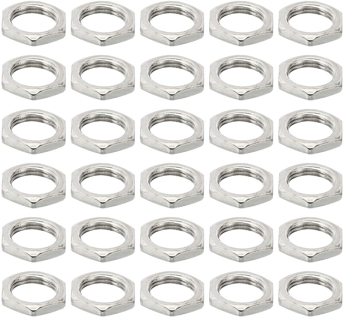 M9 x 0,75 stalen zeskantmoeren, 100 stuks, metrische schroefdraad, moeren, bouten, apparaten, bevestiging, hardware verzinkt, voor lampen, machines, onderhoud, 2,5 mm hoogte