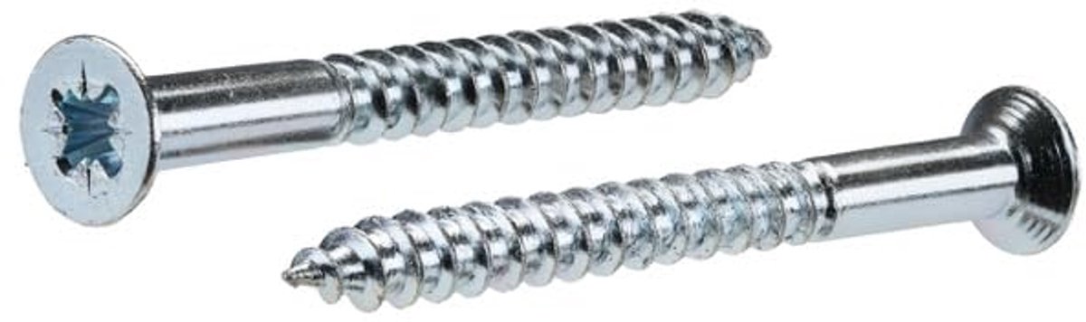 Houten schroeven DIN 7997 met kruiskop Z en gedeeltelijke schroefdraad, staal verzinkt, verzonken houtschroef, 3,5 x 20 mm, 10 stuks