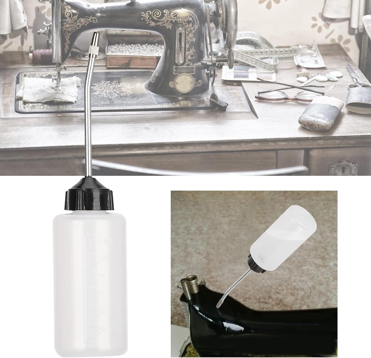 Olie Fles, Olie Kan Met Lange Uitloop 5 Stuks 120ML Plastic Naaimachine Olie Dispenser Olie Dispenser Olie Fles Applicator Fles voor Ambachten Naaimachines en meer