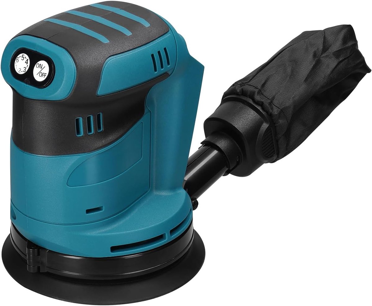 excentrische schuurmachine, snelheid 125 mm, borstelloze motor 12000 omw/min (voor Makita accu 18 V, batterijen niet inbegrepen)