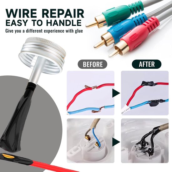 Isolatietape, waterdicht en sneldrogend, isolatietape voor alle soorten leidingen en elektrische apparaten, 125 ml — afbeelding 2