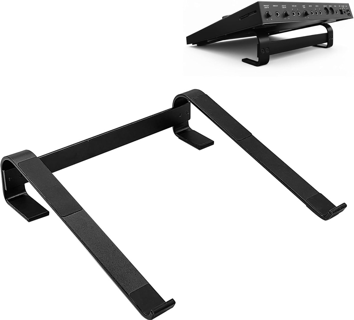 Aluminium Drum Controller Standaard Draagbare Koelstandaard Compatibel met NI Maschine Plus MK3/Ableton Push 3 (Zwart)