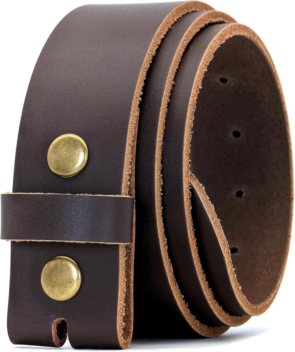Ridge Heren 40mm Volnerf Leer Drukknoop Riem