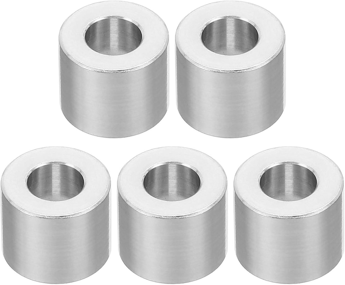 M6 5 stuks ronde aluminium afstandhouders metaal 6,2 mm ID x 12 mm AD x 10 mm L dikke aluminium afstandhouder 1/4 inch ID schroef afstand voor 1/4 inch of M6 schroefbouten