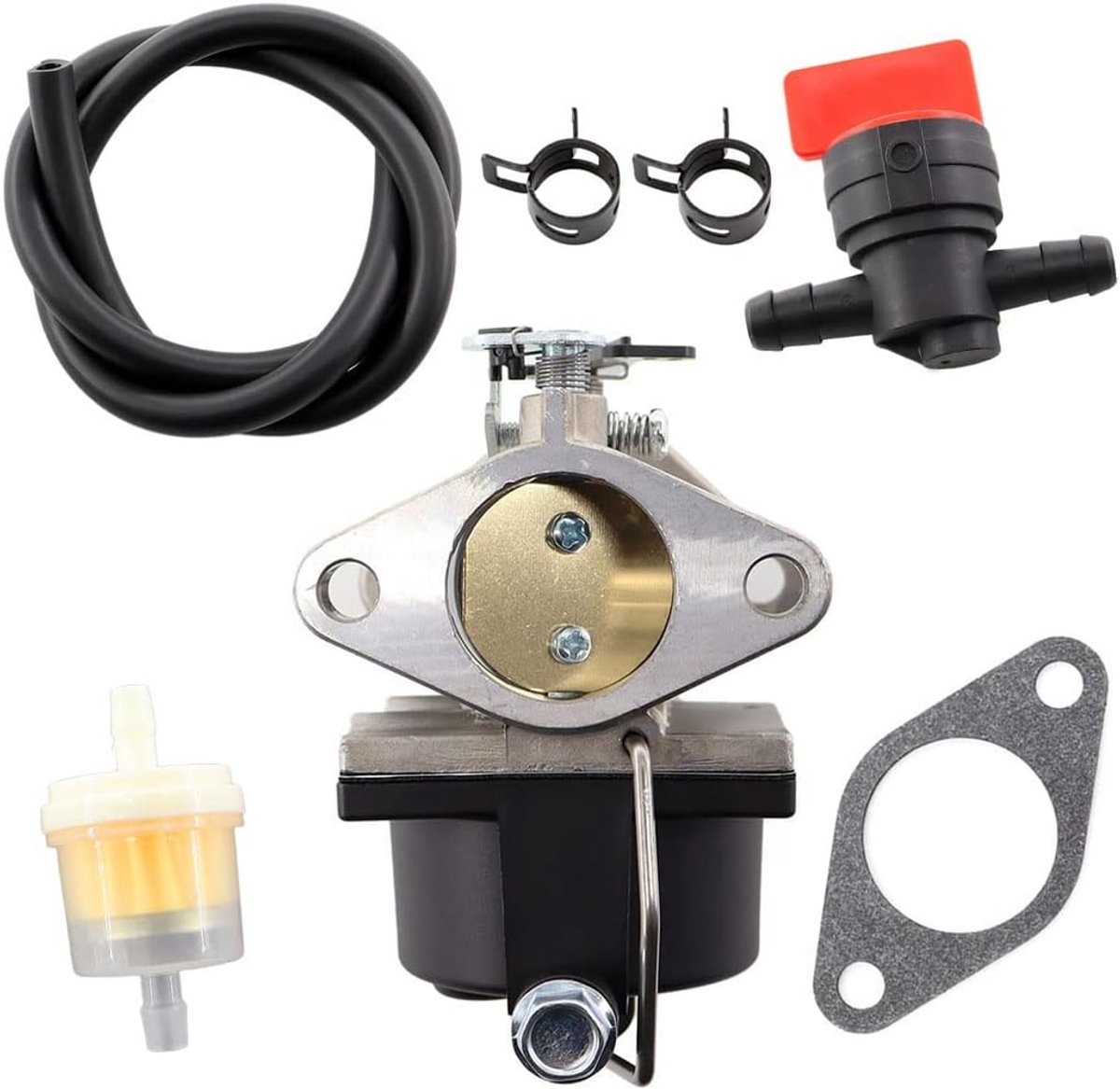 Carburateur met afdichting benzinefilter voor Tecumseh 640065 640065A motor OHV 110, OHV 115, OHV 120, OHV 125, OHV 130, OVH 135, OV358EA grasmaaier