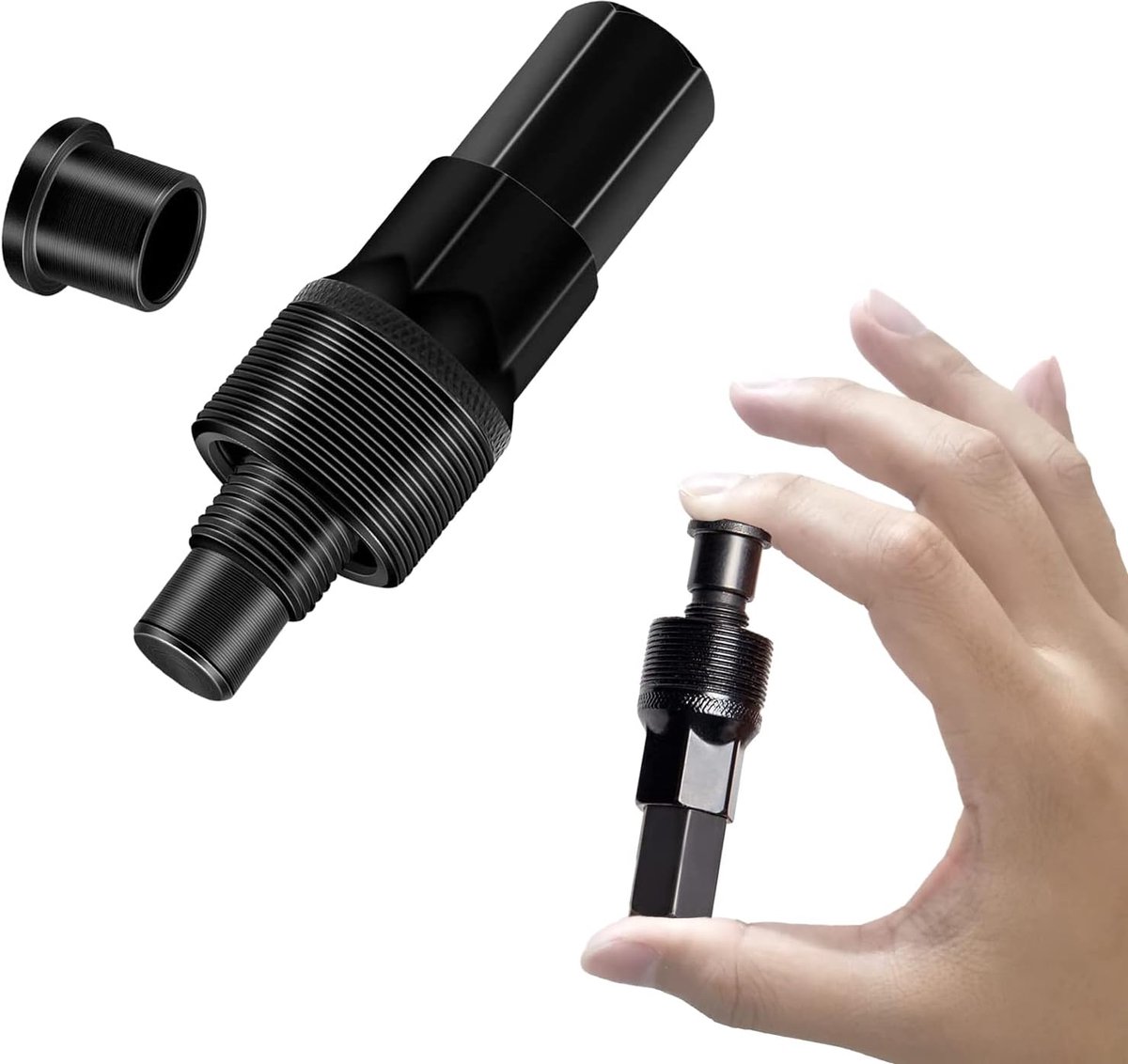 Crank Puller Fiets Crank Remover, Compact Crank Arm Puller Onderhoud Remover Kits voor Mountainbikes Trapas Spindels (Zwart)