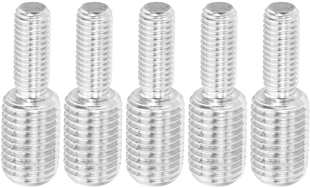 M10 x M16 x 50 mm dubbele schroefdraadbouten stokschroef, 5 stuks roestvrij staal 304 schroefdraadreductieadapter voor meubelbeslag