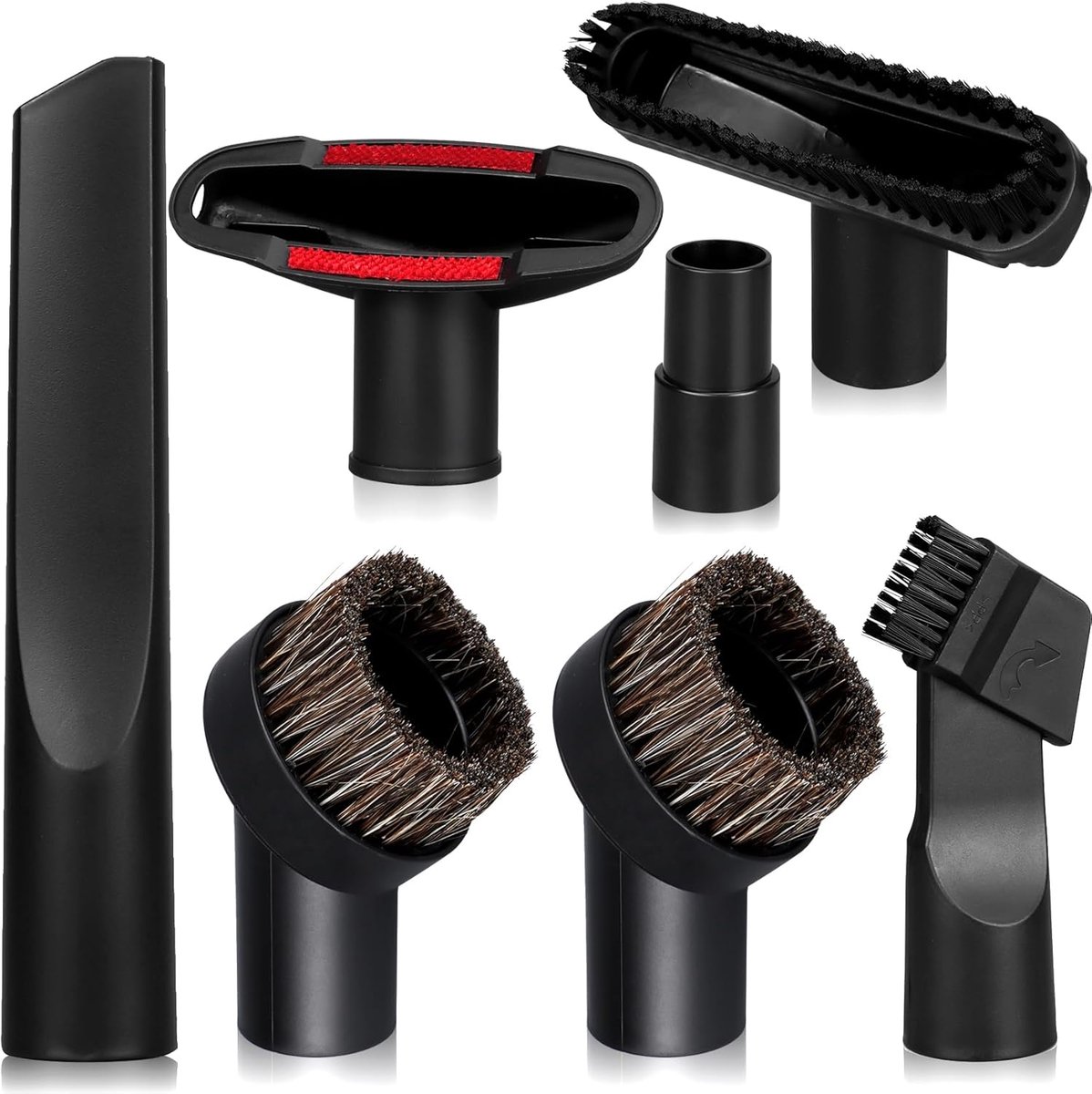 7 stuks accessoires stofzuigerborstels voor stofzuiger mondstukken set voor stofzuiger-accessoires, borsteladapters en mondstukken met stofzuiger diameter 32 mm en 35 mm