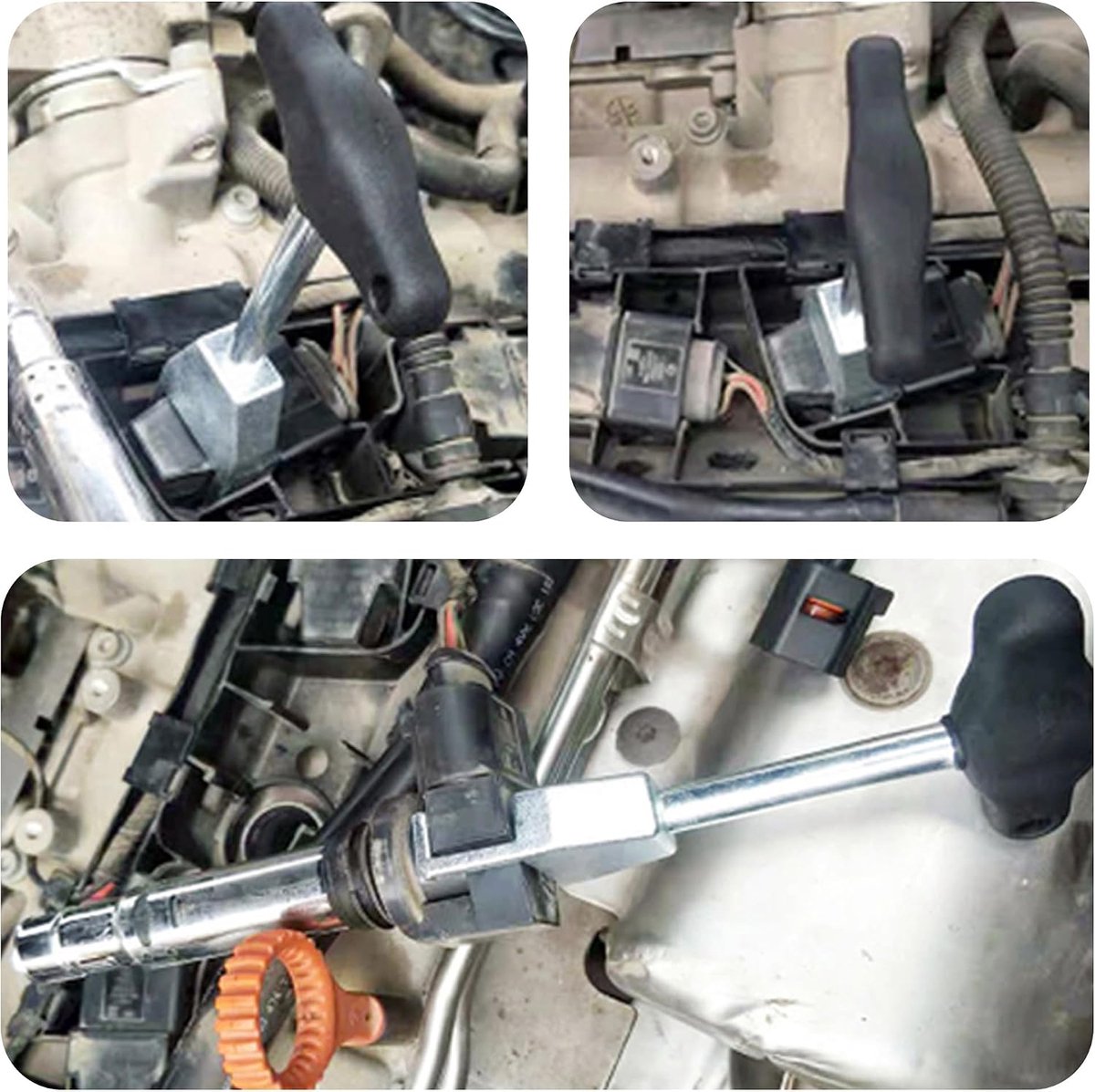 Bougietrekker voor 1,4/1,6 T motorvoertuigen, bobines, demontagegereedschap voor Volkswagen, zilver