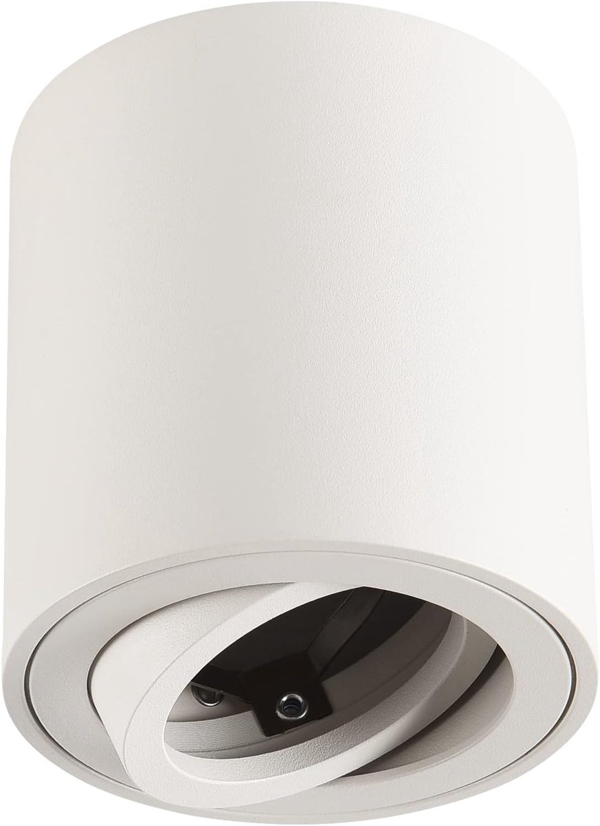 opbouwspot opbouwlamp plat draaibaar spotlamp 230V plafondlamp met GU10 fitting plafondspot plafondlamp opbouw-lamp van aluminium downlight rond-wit