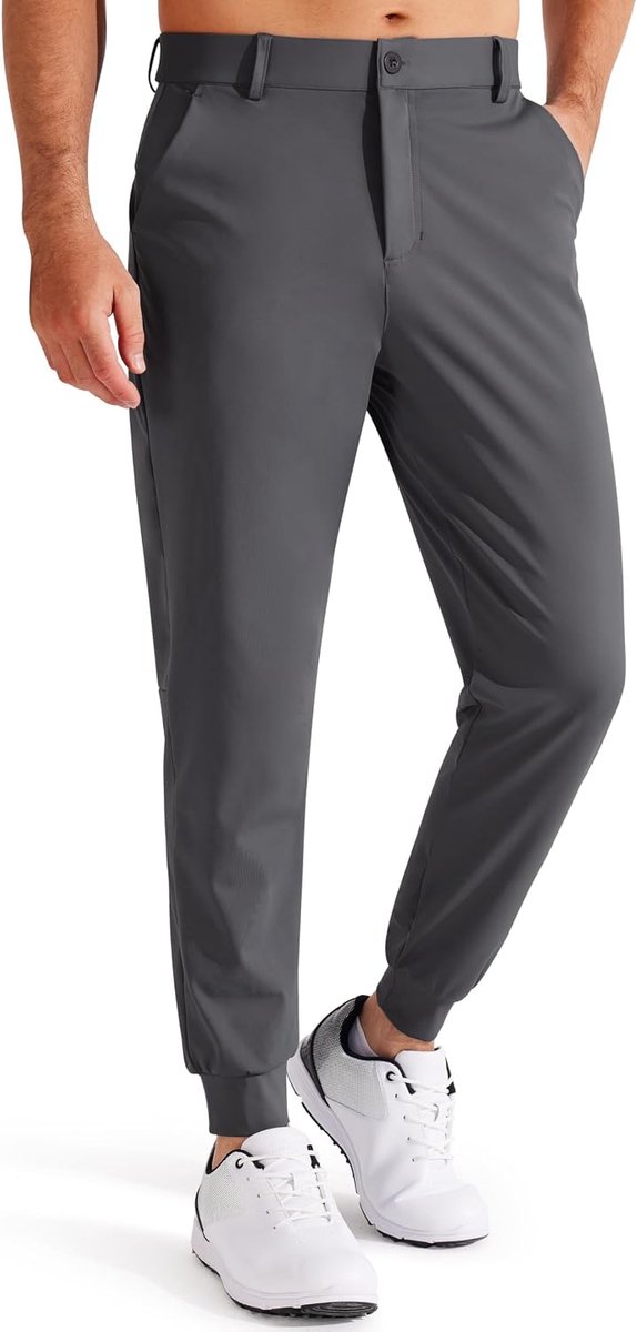 Heren Golf Joggingbroek 4-Weg Stretch Slim Fit Golfbroek Atletische Jogger broekCasual voor met Zakken
