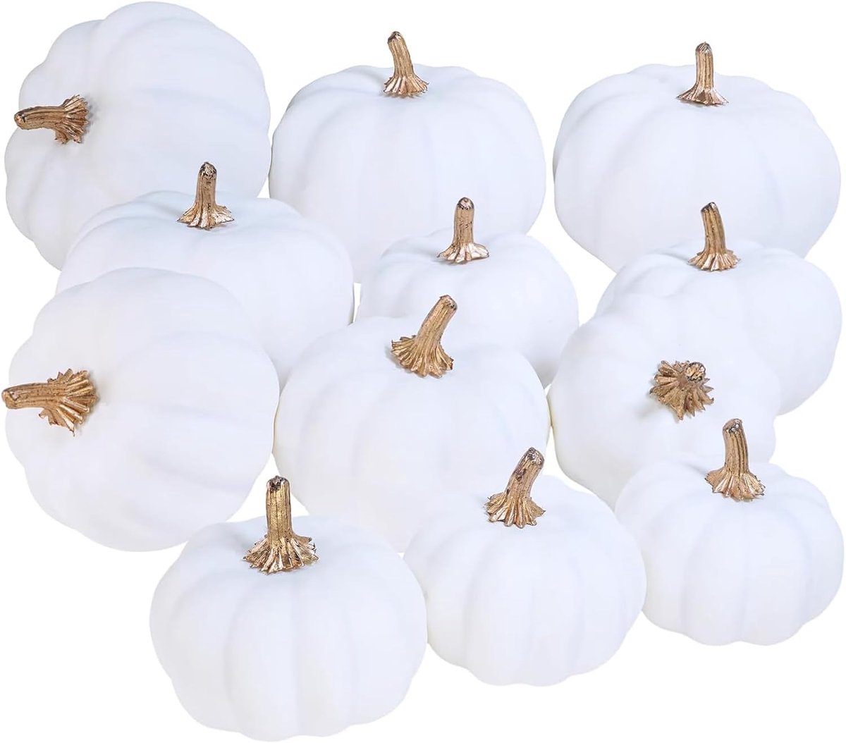 Kunstpompoenen, 12 stuks, herfst, decoratie, pompoenen, kunstschuim, pompoenen, bruiloft, herfst, Halloween, Thanksgiving, tafeldecoraties (B)