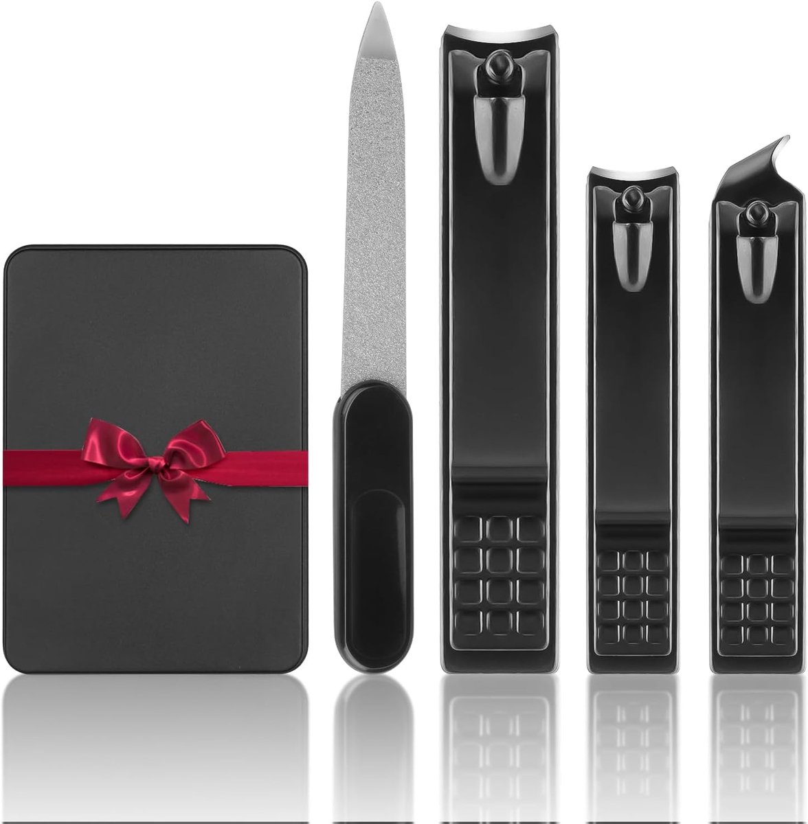 Nagelknipperset, 4-Delige Nagelknipperset, Nagelverzorgingsgereedschap Van Koolstofstaal, Vingernagels Teennagelknipper, Manicureset Draagbare Nagelknipper Cadeau