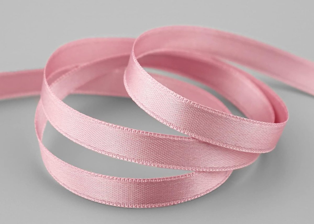 25 m x 10 mm satijnen lint ROSA Altrosa (021) dubbelzijdig lint van satijn zonder draad zacht en glanzend cadeaulint decoratief lint Double face decoratief lint decoreren knutselen