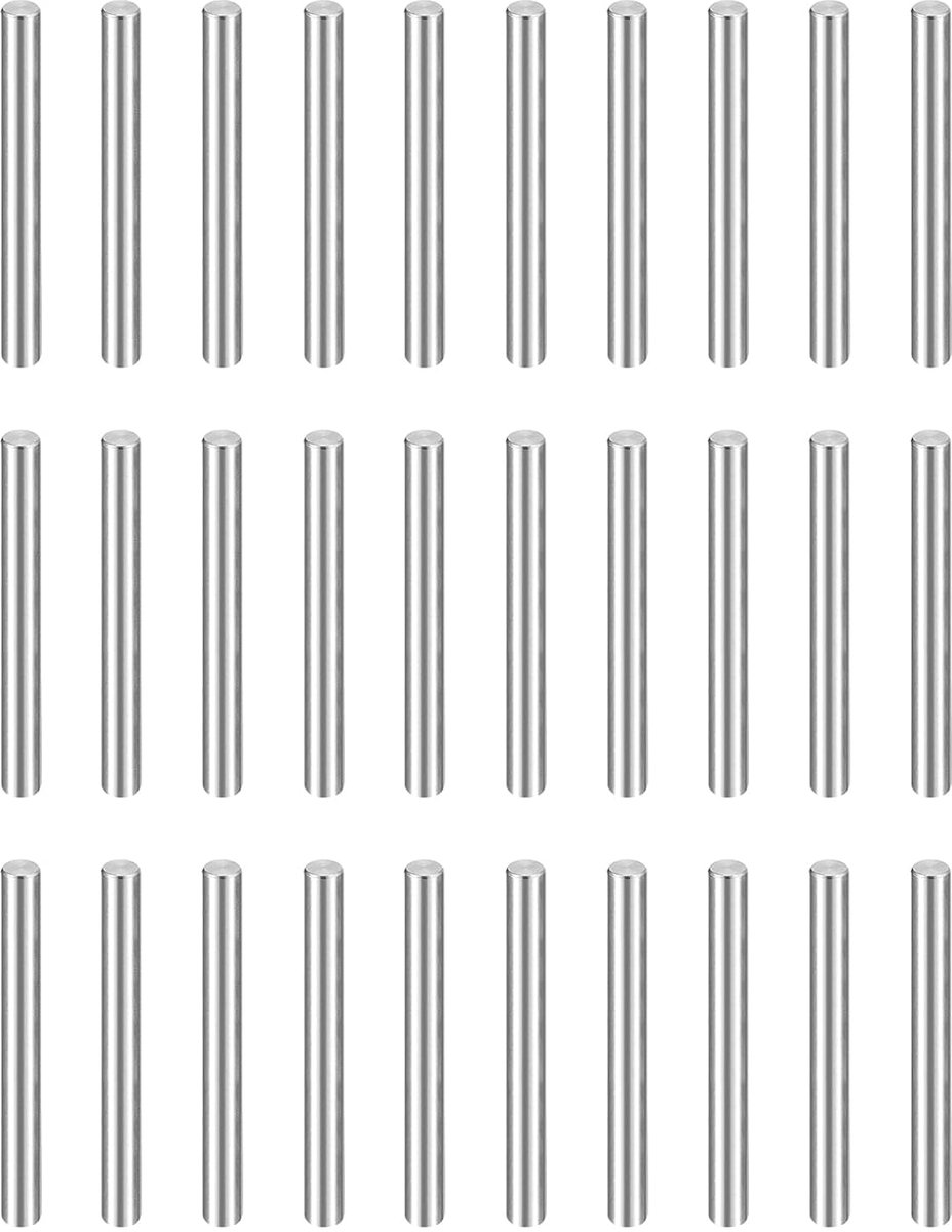 100 stuks pluggen M1 (1 mm) x 10 mm 304 roestvrij staal cilindrische plankpennen, bevestigingselementen voor metalen apparaten, houten meubels, doe-het-zelf montage, zilver