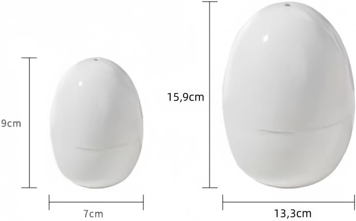 Eierkoker 2 Modellen voor 1 of 4 Eieren Snel Ontbijt voor Kantoor en Thuis (【1 Ei】Magnetron Eierkoker x2)