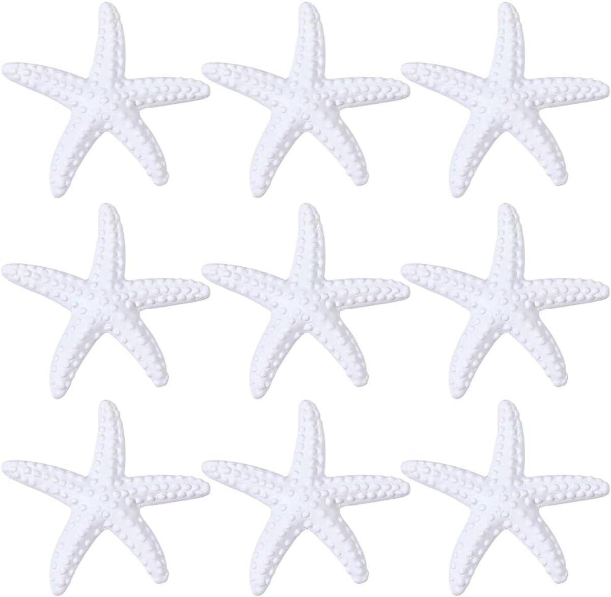 1 doos met 30 stuks witte kunsthars, zeesterren, grote kunstmatige zomer, strand en zeedieren, decoratie voor bruiloften, thuisfeesten, interieurdecoratie en doe-het-zelf knutselprojecten