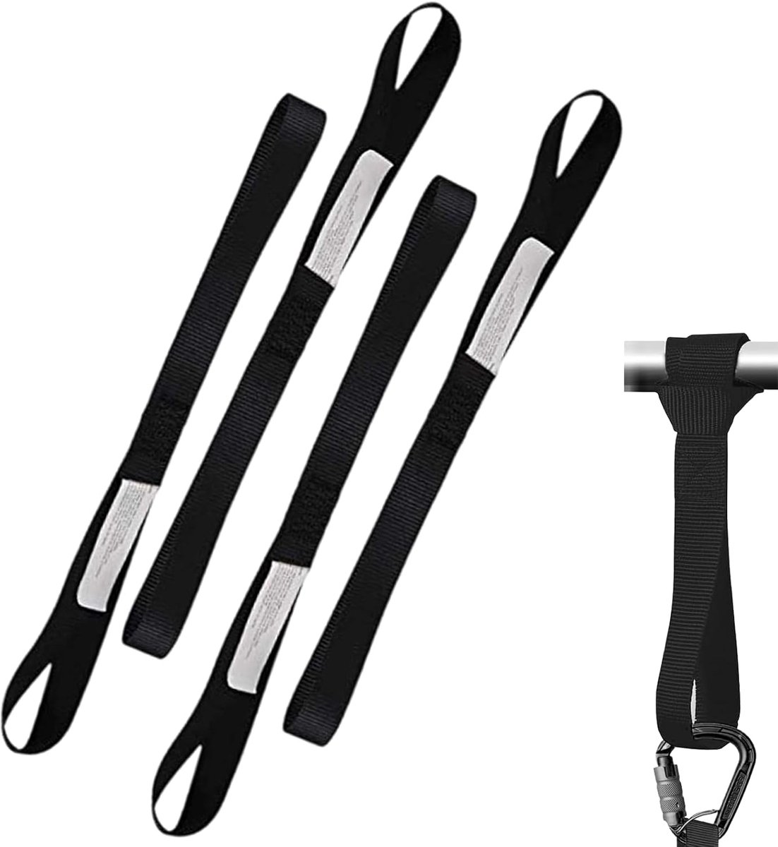 spanbanden, automatische spanbanden, Spanbandenset 25mm x 29,5 cm (4 stuks) - Sjorlussen en Riemlussen voor Motorfiets, Fiets, Auto