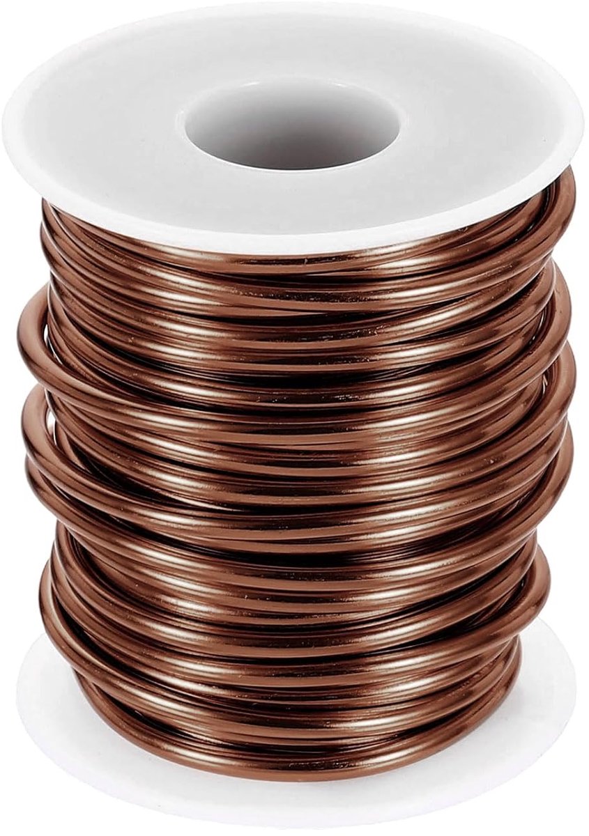 Draad, 9 gauge aluminiumdraad, 3,0 mm x 10 m (D x L), flexibele buigzame aluminiumdraad, metaal, sieradendraad, bloemendraad voor sieraden, modelleren, knutselen, doe-het-zelf, brons