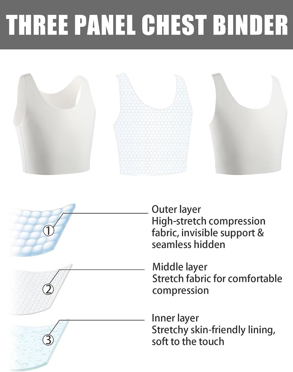 Naadloze Borstbinder FTM Ademend & Comfortabel Compressietop voor Transgender