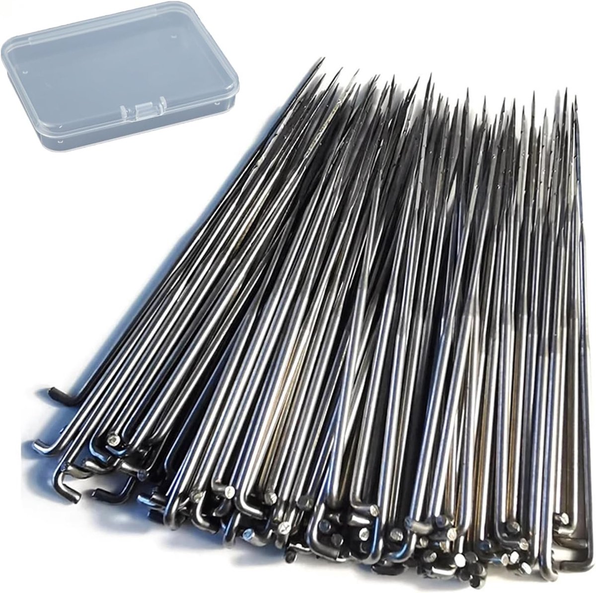 100 stuks viltnaalden voor droog vilten, professionele schapenwol, viltnaalden, roestvrij staal, fijn vilt, multifunctioneel, voor volwassenen en beginners, doe-het-zelf wolvilten, 7,8 cm x 0,6 cm