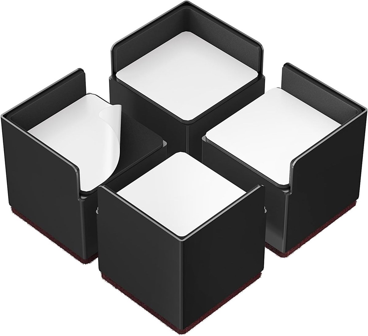 meubelverhogers, 4 stuks meubelverhogers, matrashoogte 5 cm, zware belasting, antislip tafelverhoger, bankverhoger voor meubels en huishoudelijke apparaten