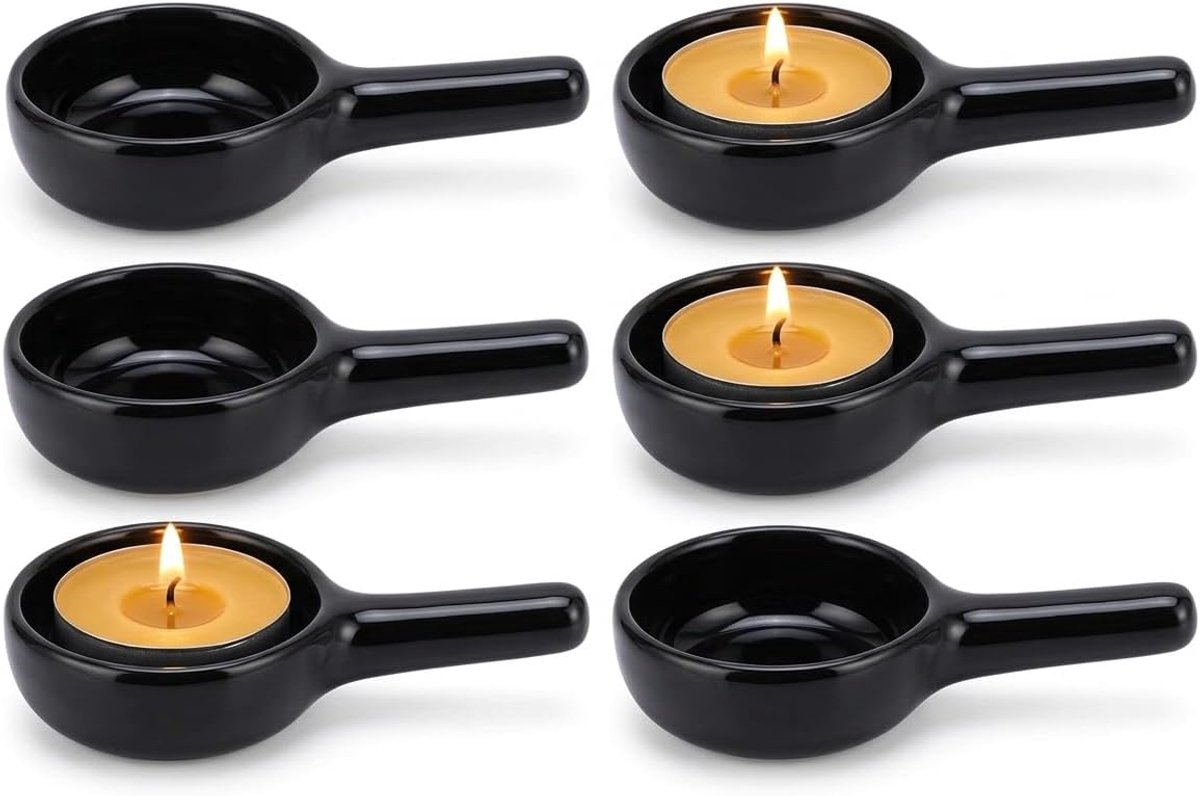 theelicht kaarsenlepel set met handvat wasverwarmer dienblad voor aromatherapie draagbaar en ruimtebesparend beschermende greep tegen verbranding