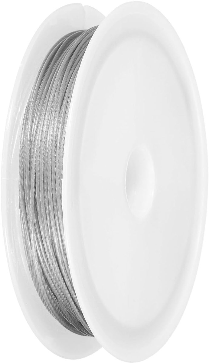 Draad voor het rijgen van 7 strengen, met nylon gecoate roestvrijstalen draad voor het maken van sieraden, armbanden, kralen, zilver