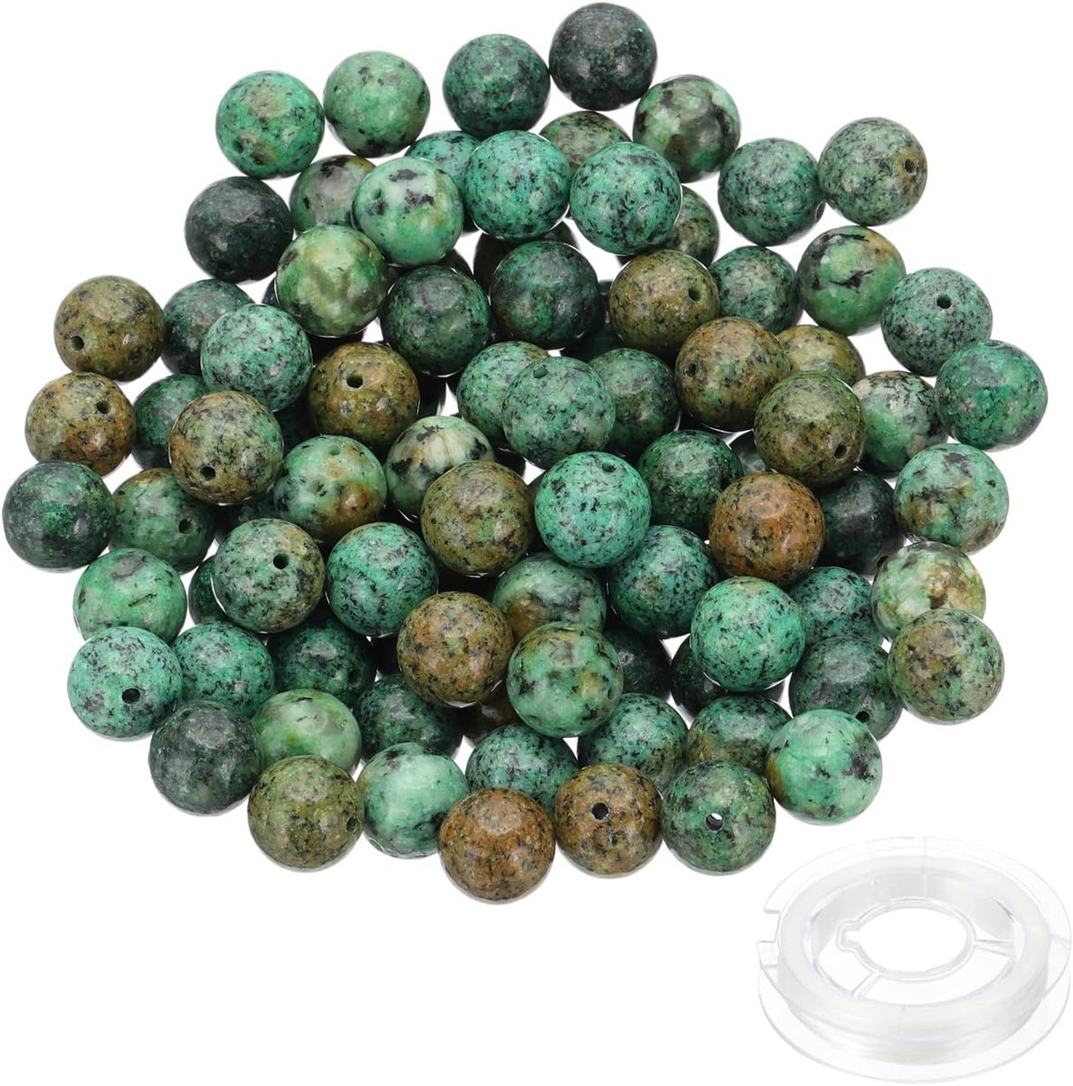 Kralen, 200 stuks ronde natuurlijke edelsteen kralen, gladde stenen kralen, jade tijgeroog, losse glaskralen voor armband, ketting, sieraden maken, doe-het-zelf, paars