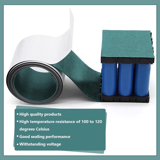 5 m elektrische isolatie kleefpapier 200 mm breedte één zijde zelfklevend groen batterij pack isolator afdichting isolatieblad voor 18650 batterijpack, 0,2 mm dikte — afbeelding 3