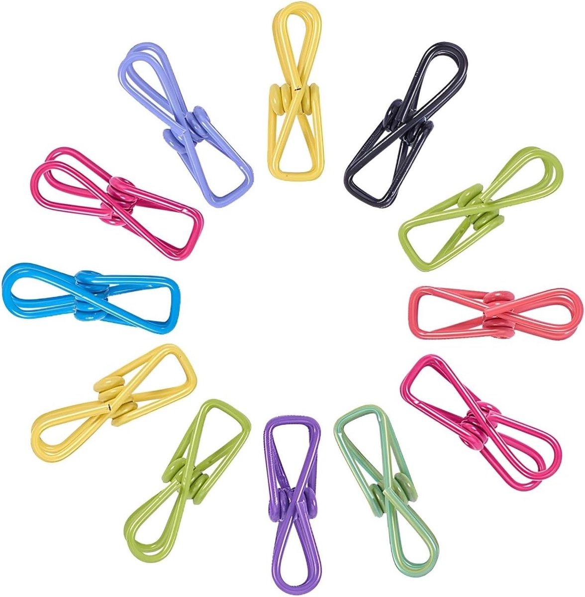 15 Stuks Voedselzak Clips - Bewaarclips Voor Eten Sluitclips PVC Gecoate Clip Multifunctionele Wasknijpers Fotodecoratie Clips (Willekeurige Kleur)